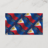 旗を振るフィリピン 名刺 (裏面)