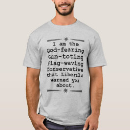 旗を振る保守主義者をToting敬けんな銃 Tシャツ