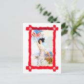 旗を振る ポストカード (スタンド正面)