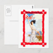 旗を振る ポストカード (正面/裏面)