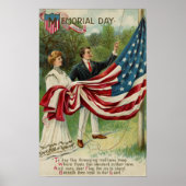 旗を掲げるメモリアルデー ポスター (正面)