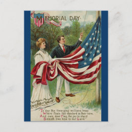 旗を掲げるメモリアルデー ポストカード