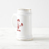 旗を掲げる植民地時代の男 ビールジョッキ (正面左)