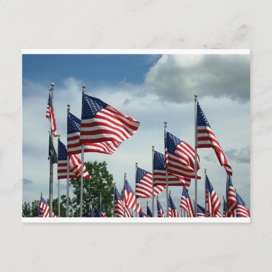 旗を掲げる ポストカード (正面)