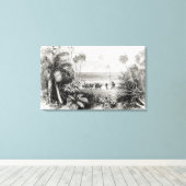 旗を植える キャンバスプリント (インサイチュ (ウッドフロア))