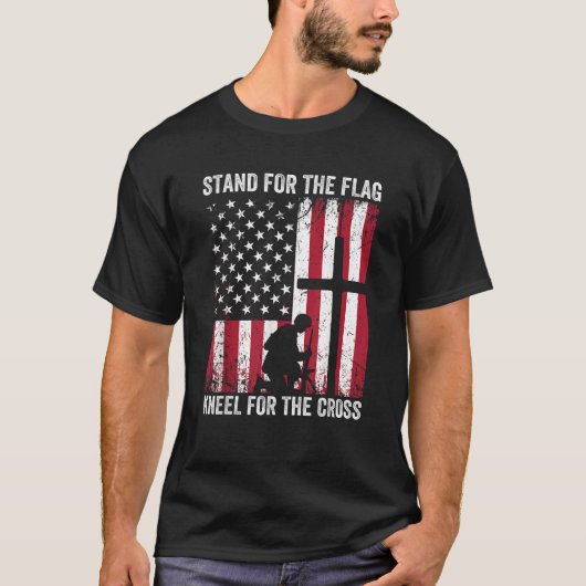 旗を立てて十字架につける Tシャツ (正面)
