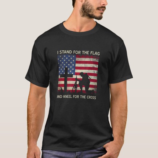 旗を立てて十字架につける Tシャツ (正面)