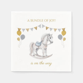 旗を立てて揺れる馬 スタンダードカクテルナプキン