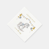 旗を立てて揺れる馬 スタンダードカクテルナプキン (角)