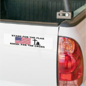 旗を立て十字架を練る バンパーステッカー (トラック上)