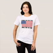 旗を立て、クロスTシャツを練る トライブレンドTシャツ (正面全面)