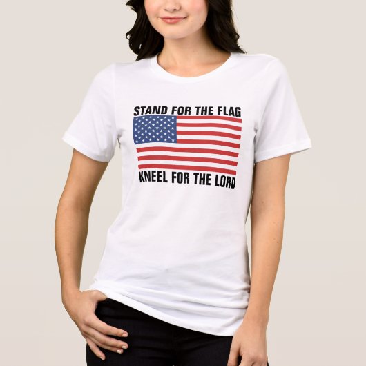 旗を立て、クロスTシャツを練る トライブレンドTシャツ (正面)