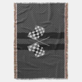 旗を競争させることはカーボン繊維のスタイルの装飾で縞で飾ります スローブランケット (正面縦)