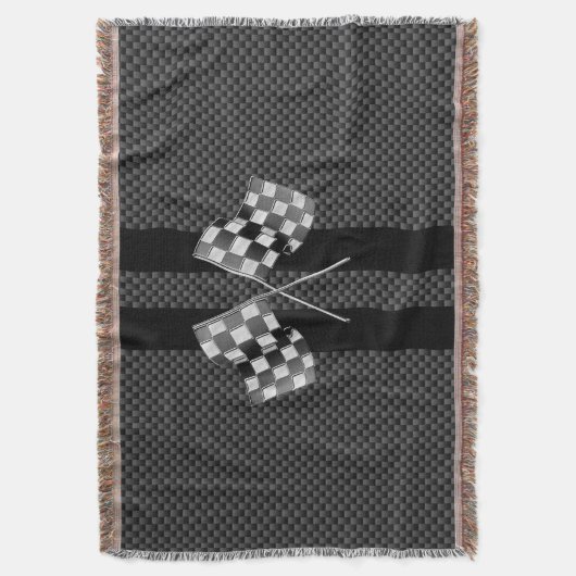 旗を競争させることはカーボン繊維のスタイルの装飾で縞で飾ります スローブランケット (正面縦)