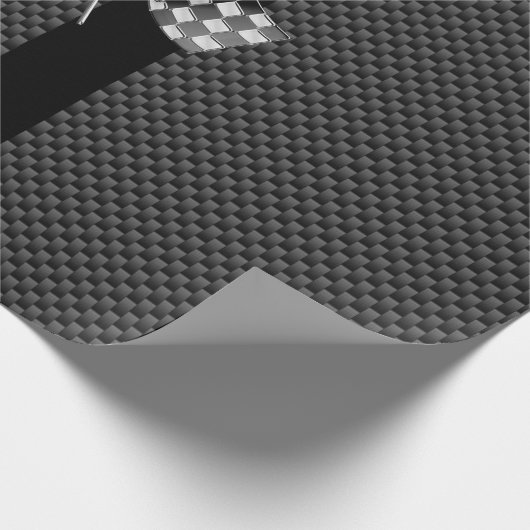 旗を競争させることはカーボン繊維のスタイルの装飾で縞で飾ります ラッピングペーパー (角)