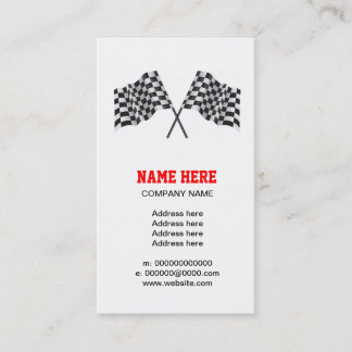 旗を競争させるチェック模様の、チェック模様のモーター 名刺