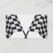 旗を競争させるチェック模様の、チェック模様のモーター 名刺 (裏面)