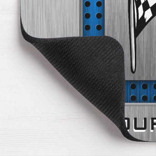 旗を競争させるブラシをかけられた金属の一見 マウスパッド (コーナー)