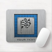 旗を競争させるブラシをかけられた金属の一見 マウスパッド (マウス)