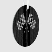 旗を競争させるモダンはカーボン繊維のスタイルで縞で飾ります オーナメント (正面)