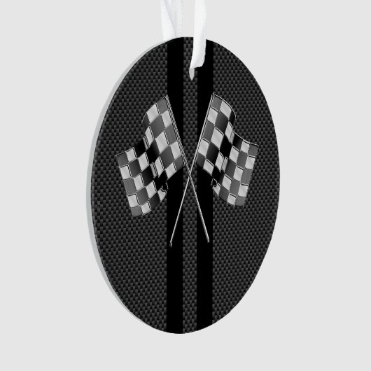 旗を競争させるモダンはカーボン繊維のスタイルで縞で飾ります オーナメント (正面)