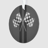 旗を競争させるモダンはカーボン繊維のスタイルで縞で飾ります オーナメント (正面)