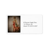 旗を飾った愛国少女 ラベル (正面)