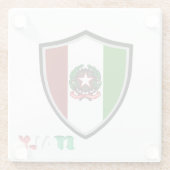 旗イタリアン印 ガラスコースター (裏面)