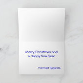 旗カードを握っているメリーなスコットランドのクリスマスの魚 シーズンカード (内部)