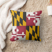 旗クールなメリーランド州 クッション (ブランケット)