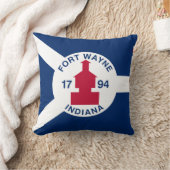 旗フォートウェイン、インディアナ クッション (ブランケット)