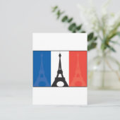 旗フランスのとエッフェルタワー ポストカード (スタンド正面)