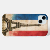 旗フランスのとエッフェル塔 Case-Mate iPhoneケース (裏面 (横))