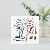 旗フランスのの色7月14日、ハッピーバスティーユ 招待状 (スタンド正面)