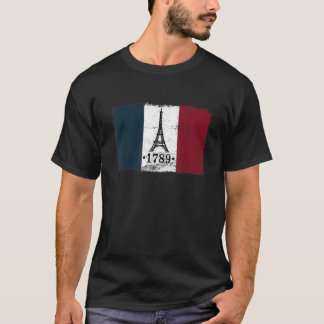 旗フランスのヴィンテージバスティーユ日2019パリ1789 f tシャツ