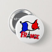 旗プロダクトが付いているフランス 缶バッジ (正面&裏面)