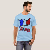 旗プロダクトが付いているフランス Tシャツ (正面フル)
