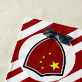 旗中国のビーチタオル ビーチタオル (インサイチュ)