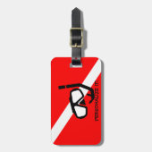 旗付き飛び込みマスク ラゲッジタグ (正面縦)