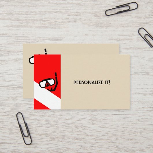 旗付き飛び込みマスク 名刺 (正面/裏面インサイチュ)