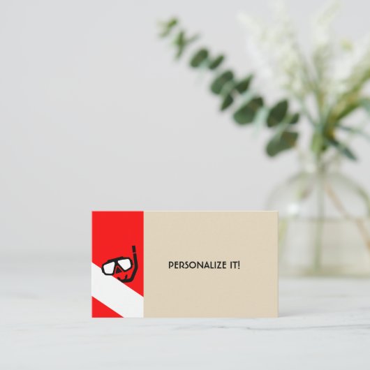 旗付き飛び込みマスク 名刺 (スタンド正面)