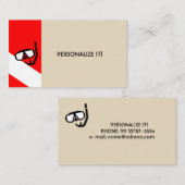 旗付き飛び込みマスク 名刺 (正面/裏面)