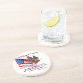 旗及びワシのドナルドJの切札の引用文 コースター (側面)