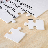 旗及びワシのドナルドJの切札の引用文 ジグソーパズル (側面)