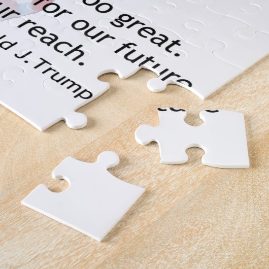 旗及びワシのドナルドJの切札の引用文 ジグソーパズル (側面)