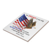 旗及びワシのドナルドJの切札の引用文 タイル (側面)