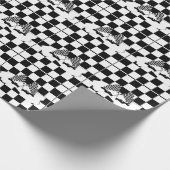 旗市松模様にとレースカー ラッピングペーパー (角)