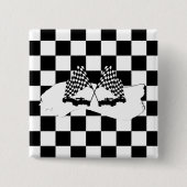 旗市松模様にとレースカー 缶バッジ (正面)