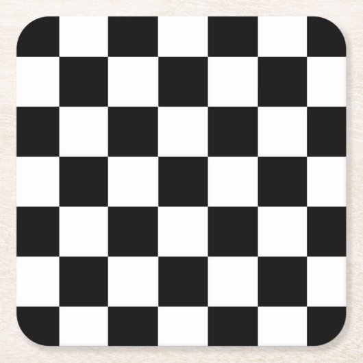 旗市松模様に スクエアペーパーコースター (正面)