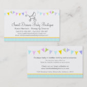 旗布のベビーのブティックの名刺 名刺 (正面/裏面)